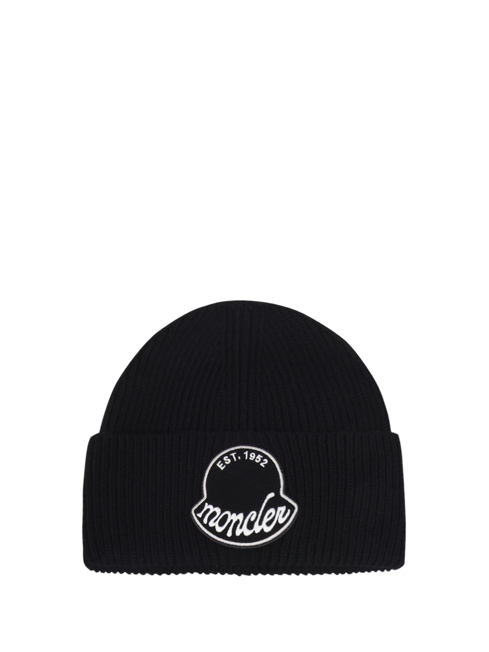 MEN MONCLER BLACK VIRGIN WOOL HAT