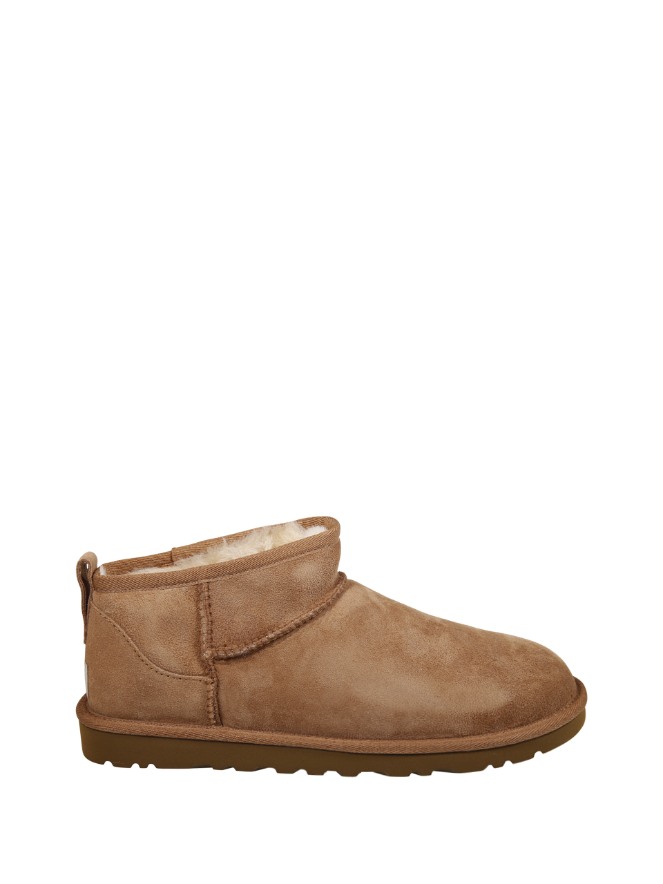 UOMO UGG STIVALI CLASSIC ULTRA MINI IN PELLE MARRONE 