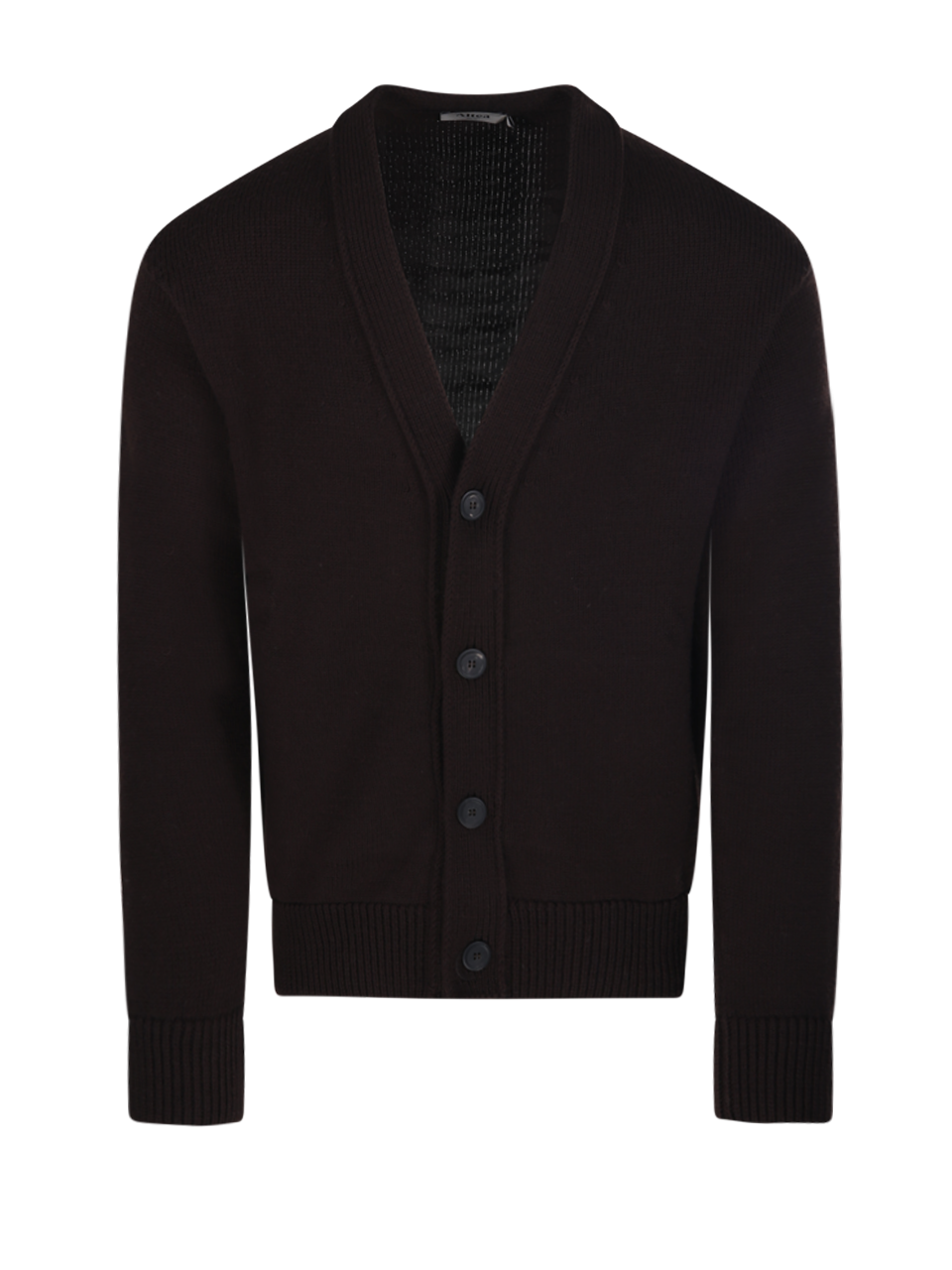 MEN ALTEA BROWN VIRGIN WOOL CARDIGAN