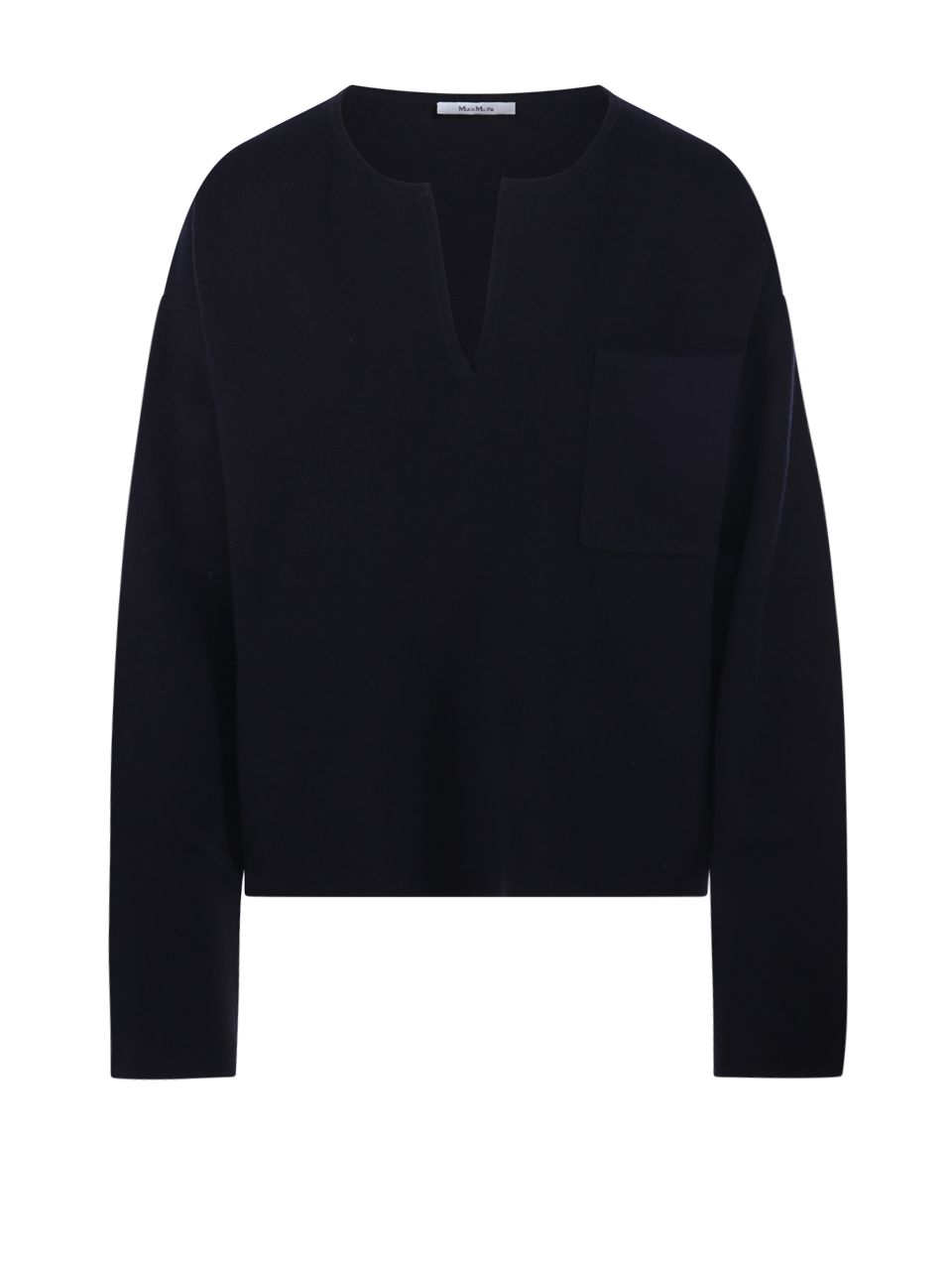 WOMAN MAXMARA BLUE WOOL ZIBELLO SWEATER