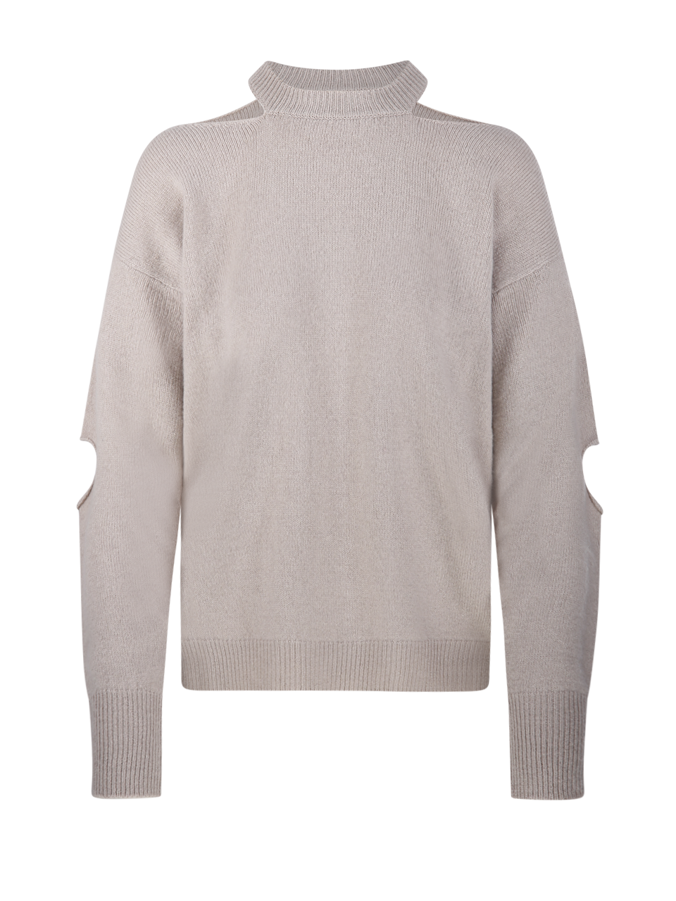 WOMAN FEDERICA TOSI BEIGE WOOL CUT SWEATER