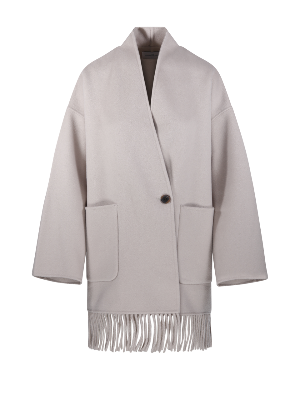 WOMAN THE DYNAMIS STUDIO NUDE WOOL LYON FRINGED CAPE