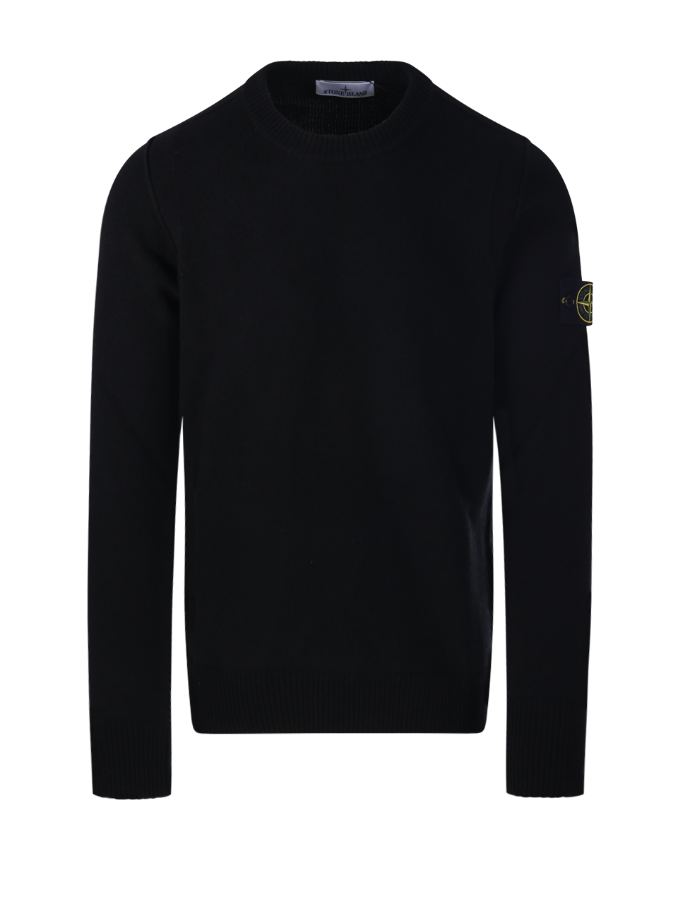 MEN STONE ISLAND BLACK WOOL SWEATER