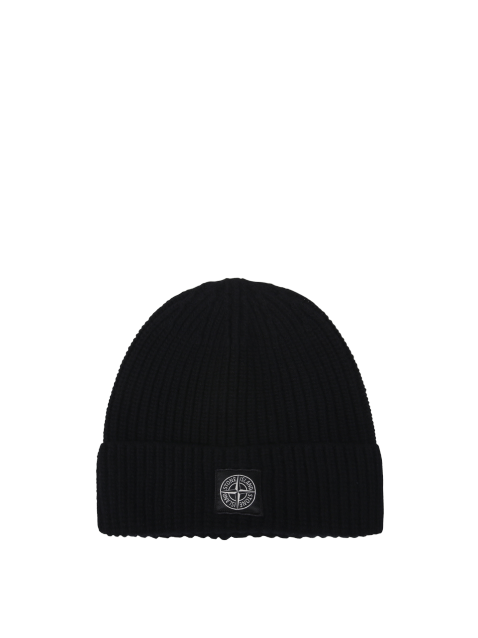 MEN STONE ISLAND BLACK VIRGIN WOOL BEANIE