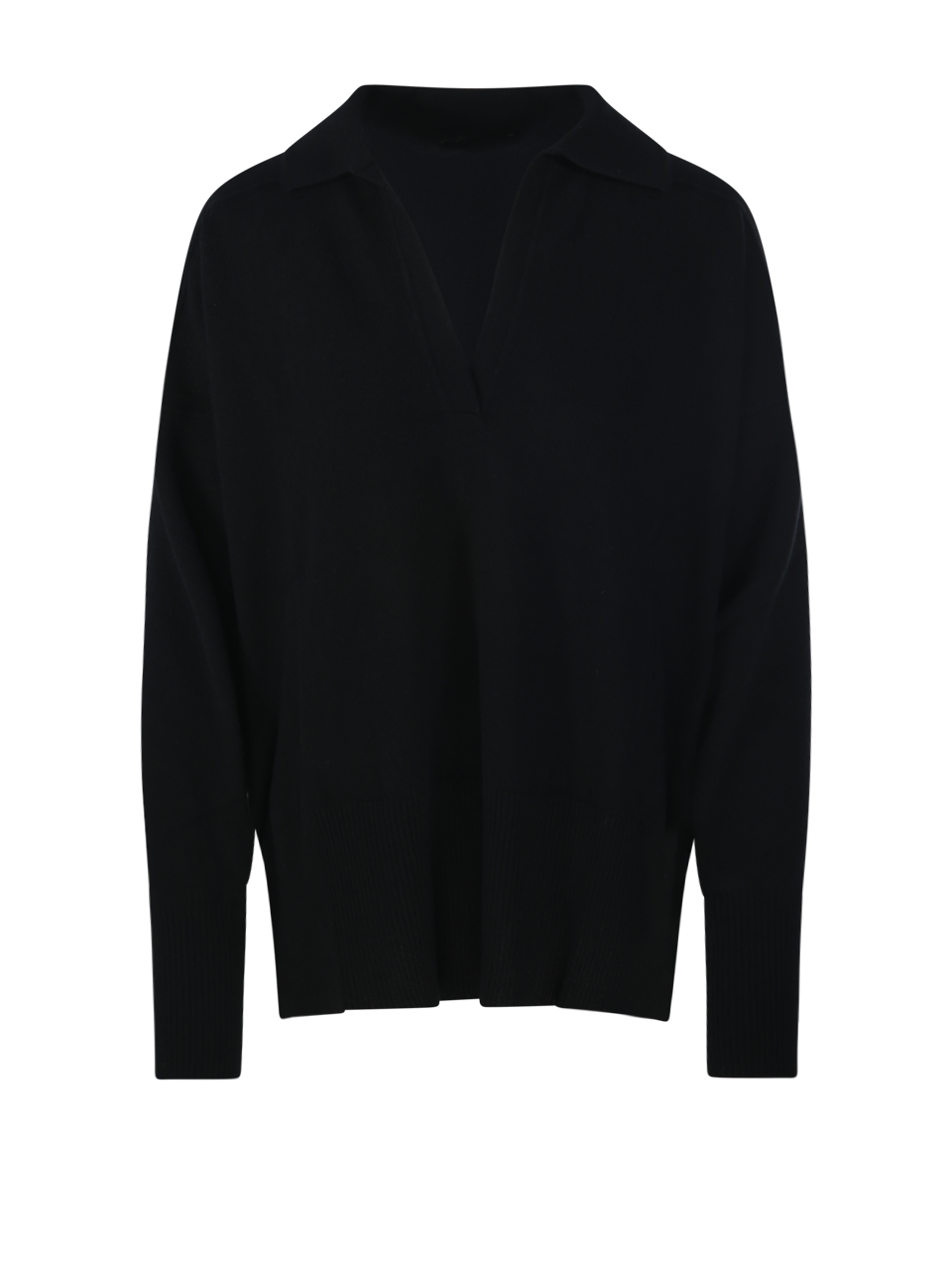 WOMAN ROBERTO COLLINA BLACK MERINO WOOL SWEATER 