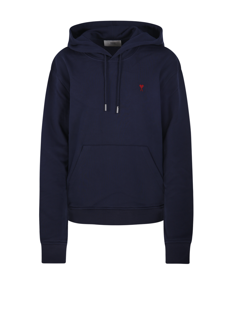 トップス ami paris adc hoodie WOMAN AMI BLUE COTTON ADC HOODIE