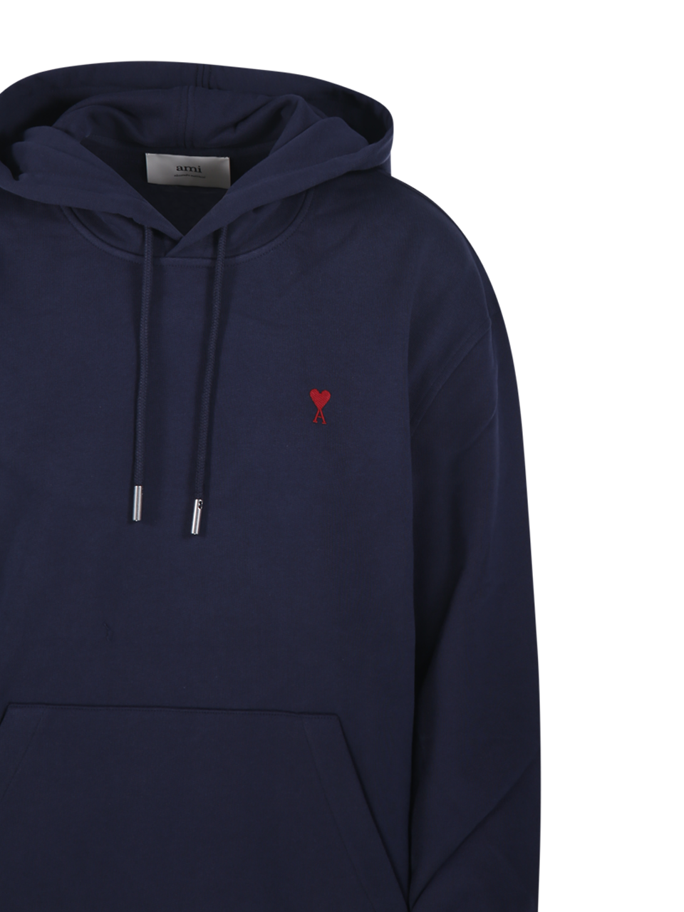 WOMAN AMI BLUE COTTON ADC HOODIE