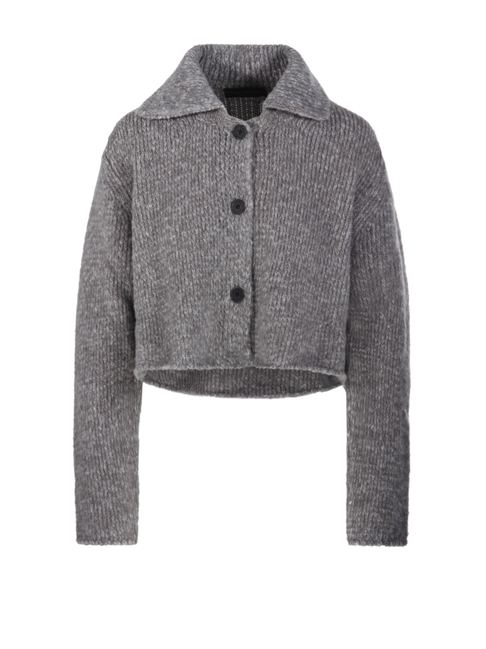 WOMAN FABRIZIO DEL CARLO GREY ALPACA CARDIGAN