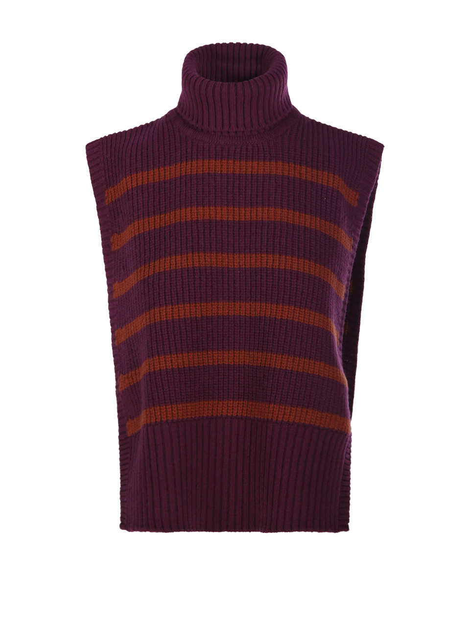 WOMAN DAVANTINO PURPLE WOOL RIGATO SWEATER 