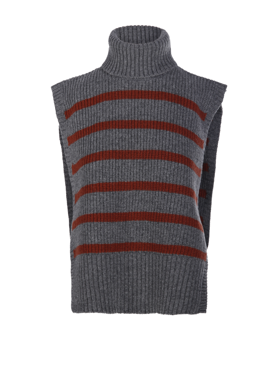 WOMAN DAVANTINO GREY WOOL RIGATO SWEATER 
