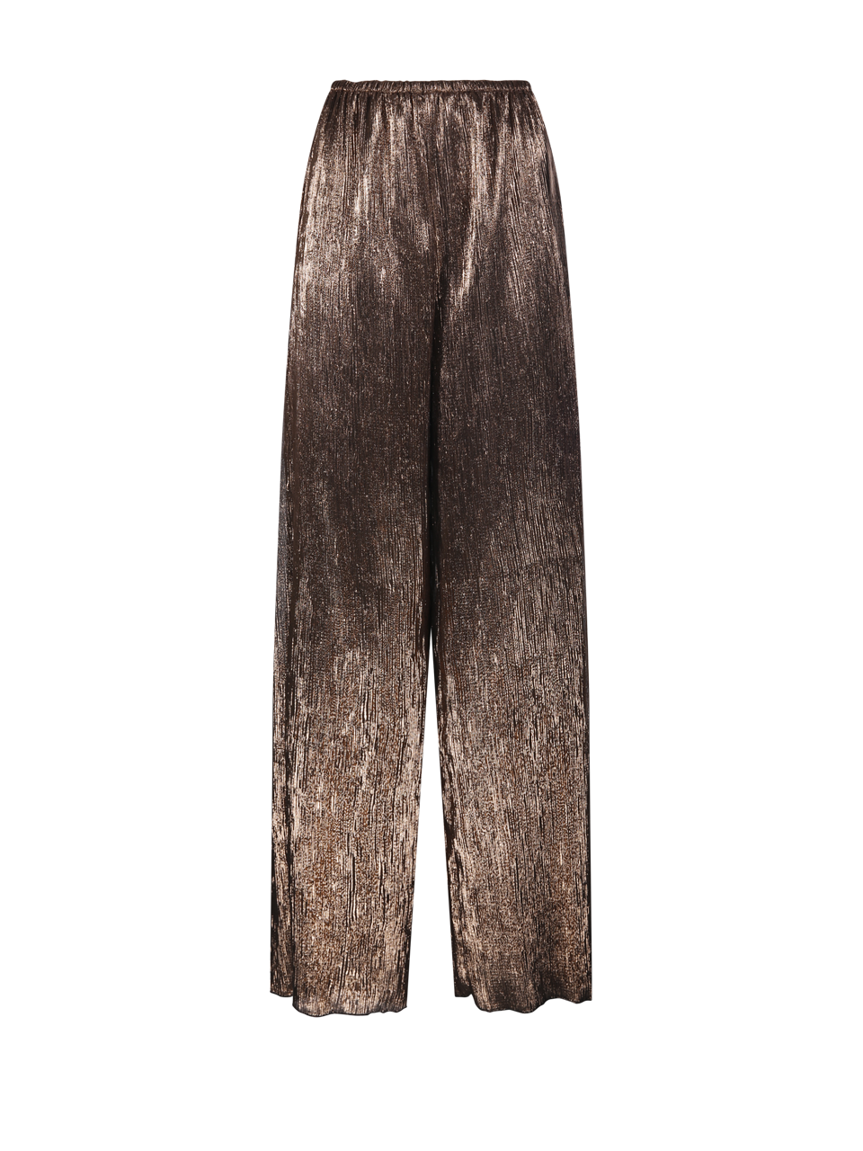 WOMAN FORTE FORTE BROWN POLYESTER REGULAR WAIST PALAZZO PANT