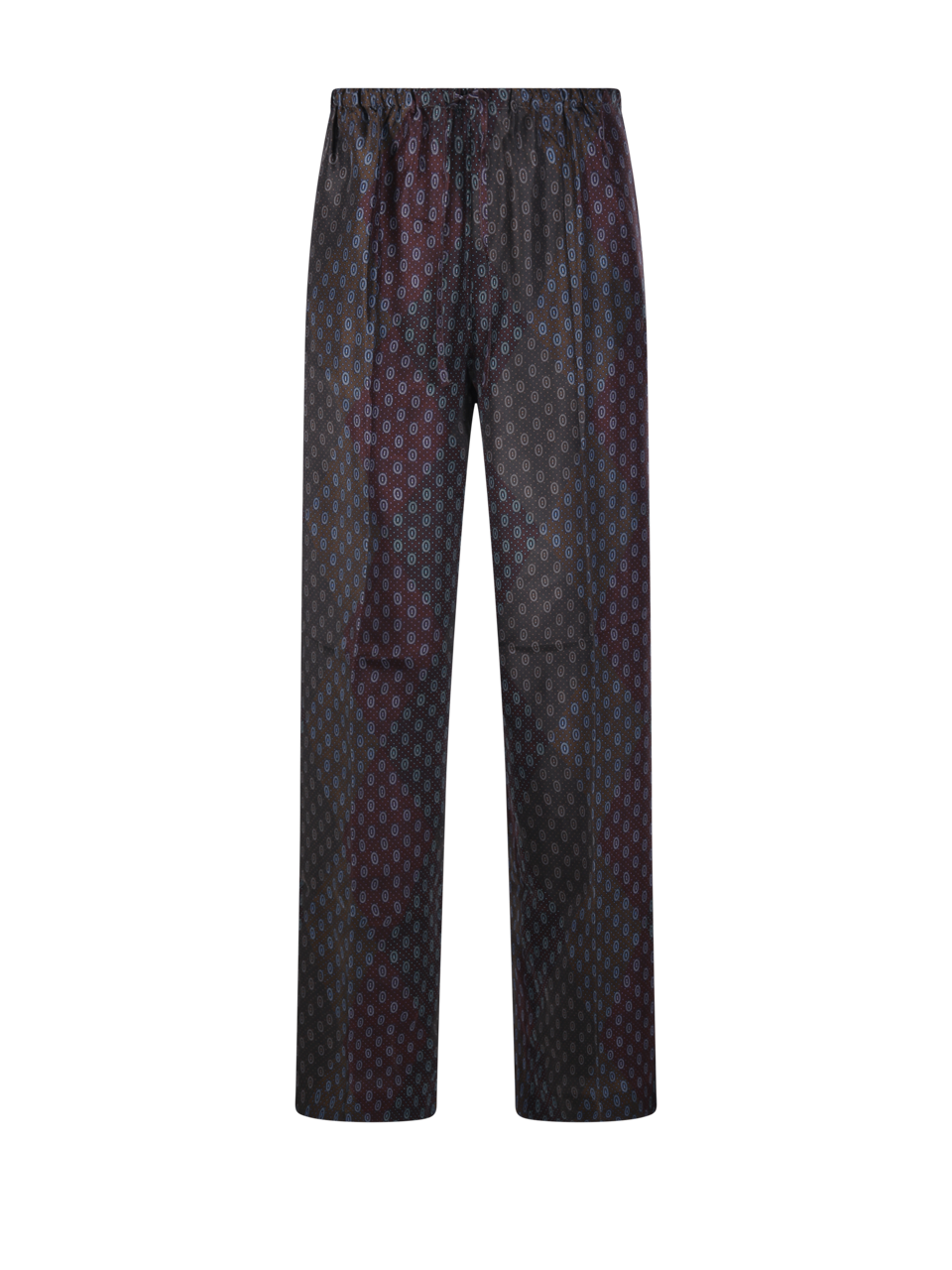 WOMAN DRIES VAN NOTEN BORDEAUX SILK PUVIS LONG PANT