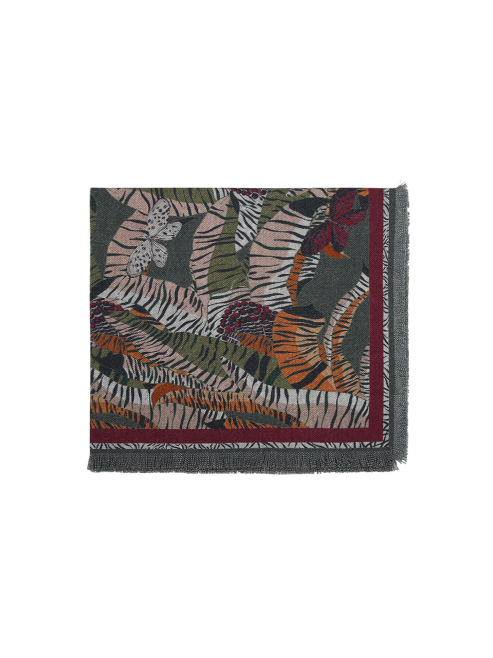 WOMAN FRANCO FERRARI GREEN WOOL GRIDO SCARF