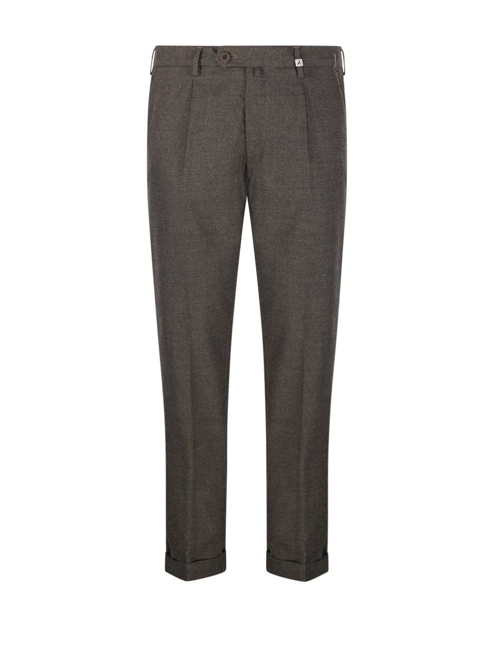 MEN MYTHS BROWN POLYESTER LONG PANT