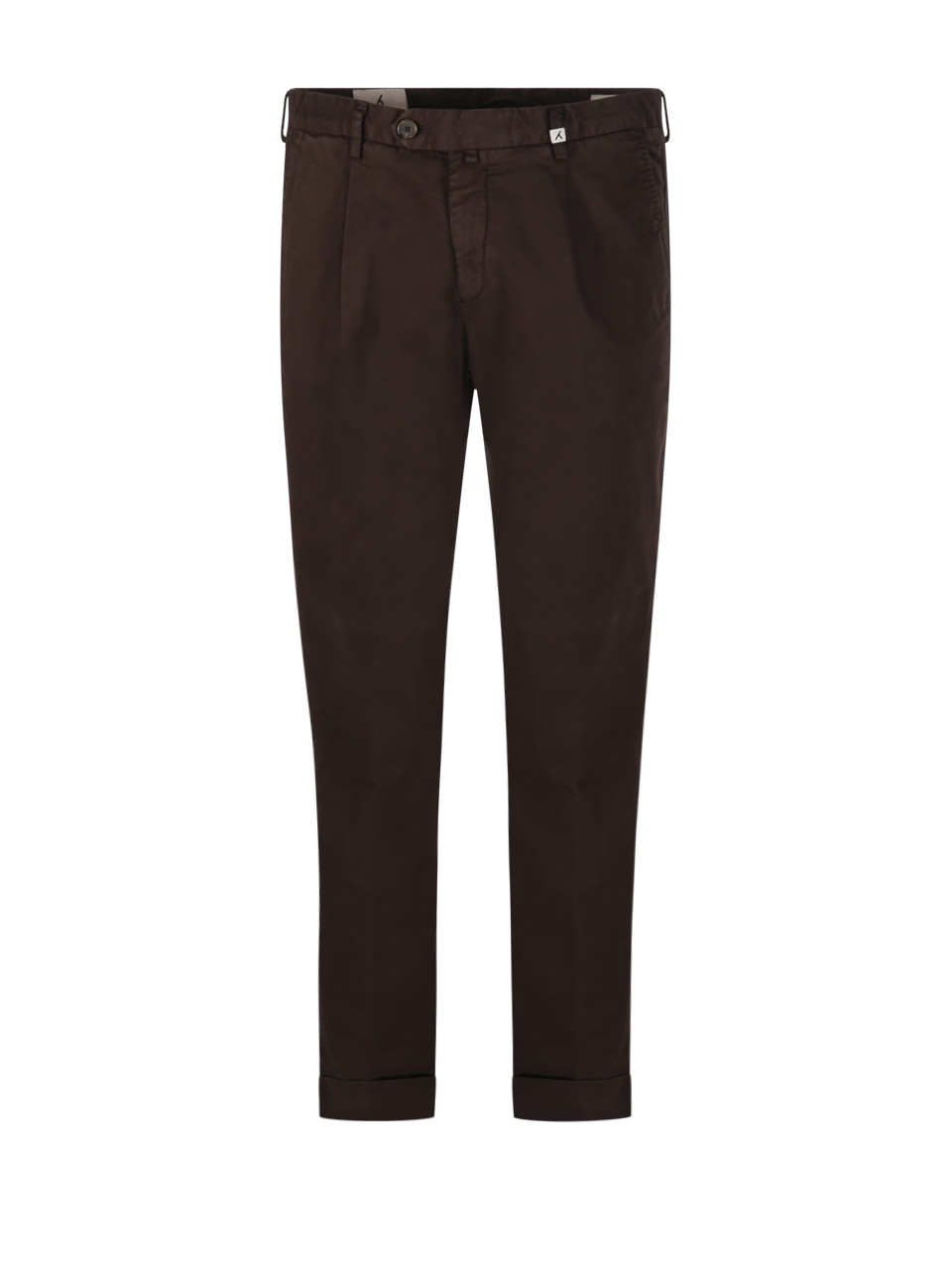 UOMO MYTHS PANTALONI LUNGHI IN COTONE MARRONE SCURO 
