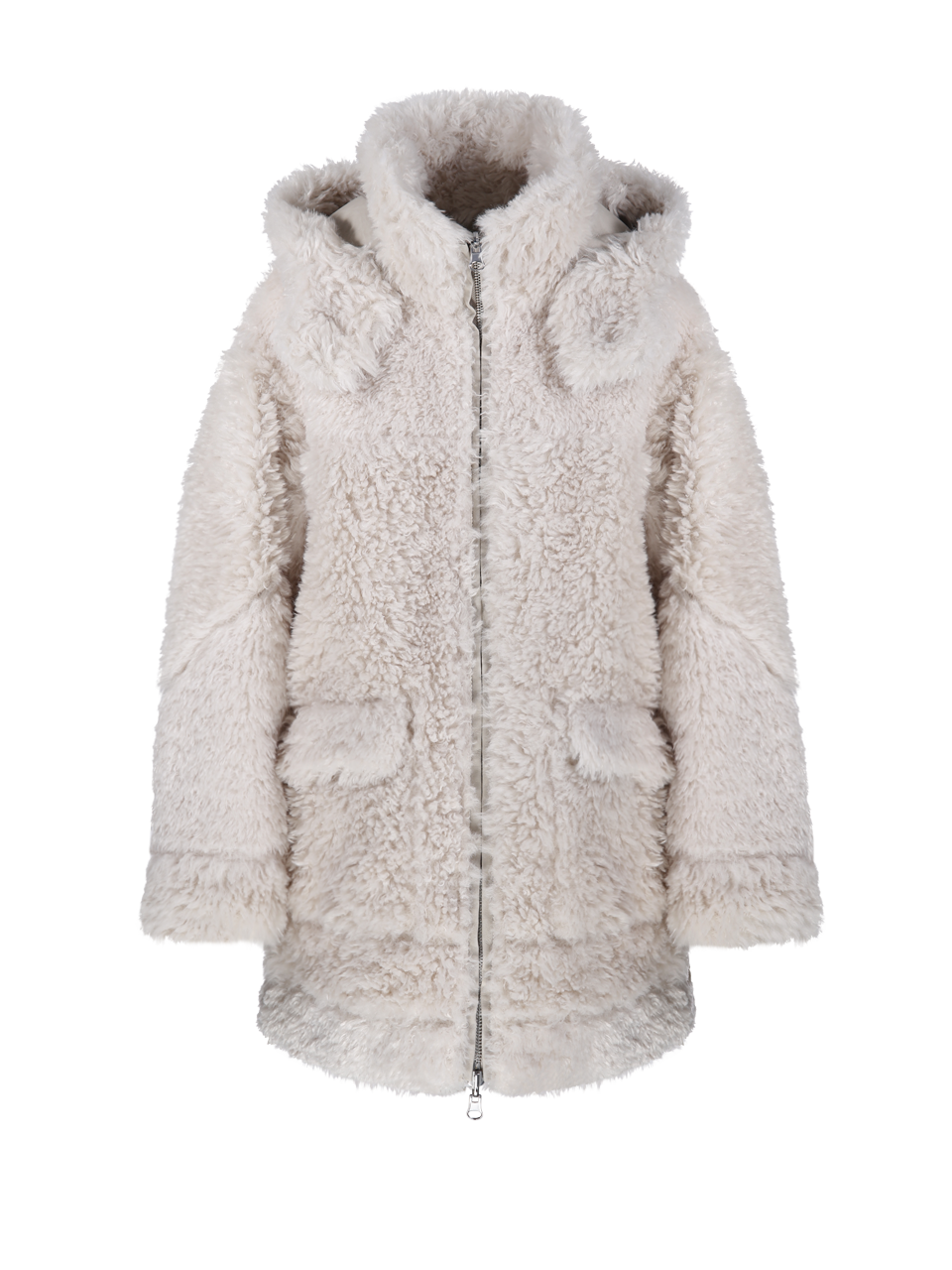 WOMAN URBANCODE WHITE POLYESTER FUR JACKET