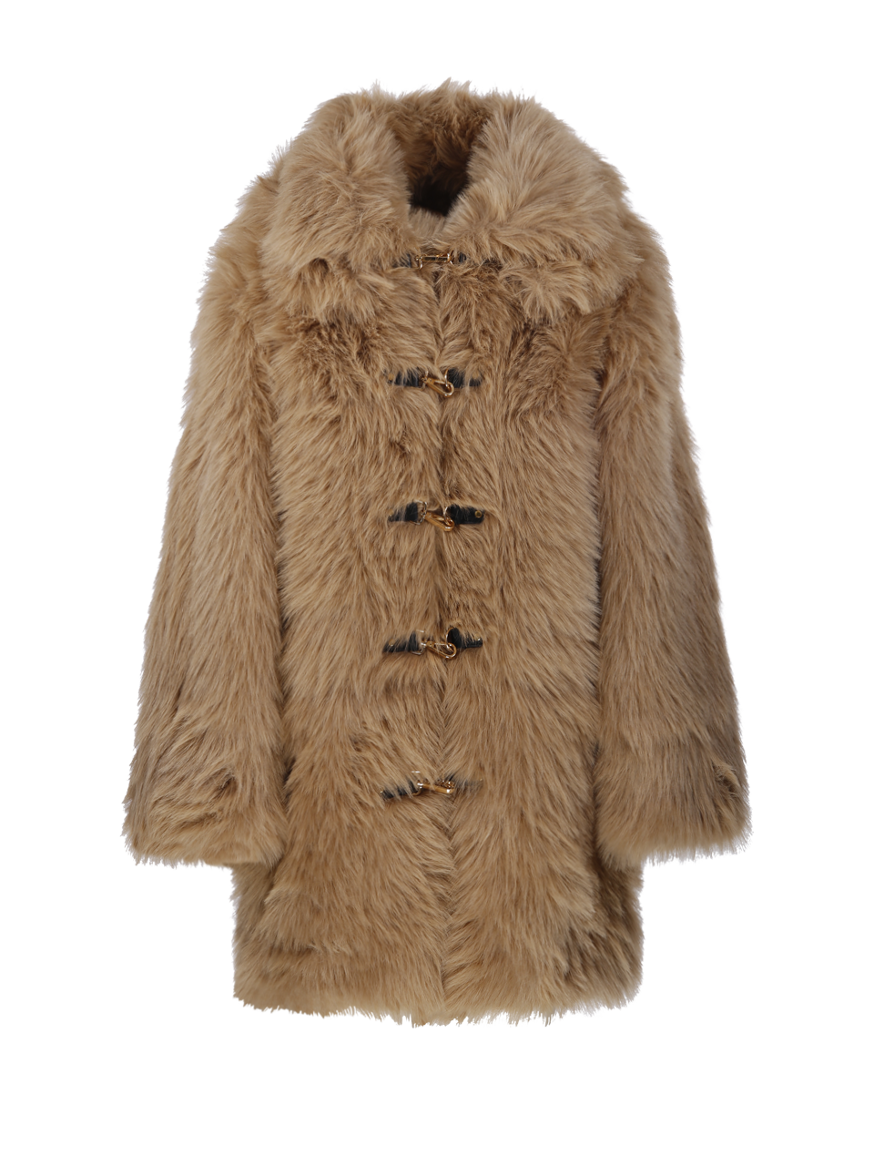 WOMAN URBANCODE BEIGE POLYESTER FUR JACKET