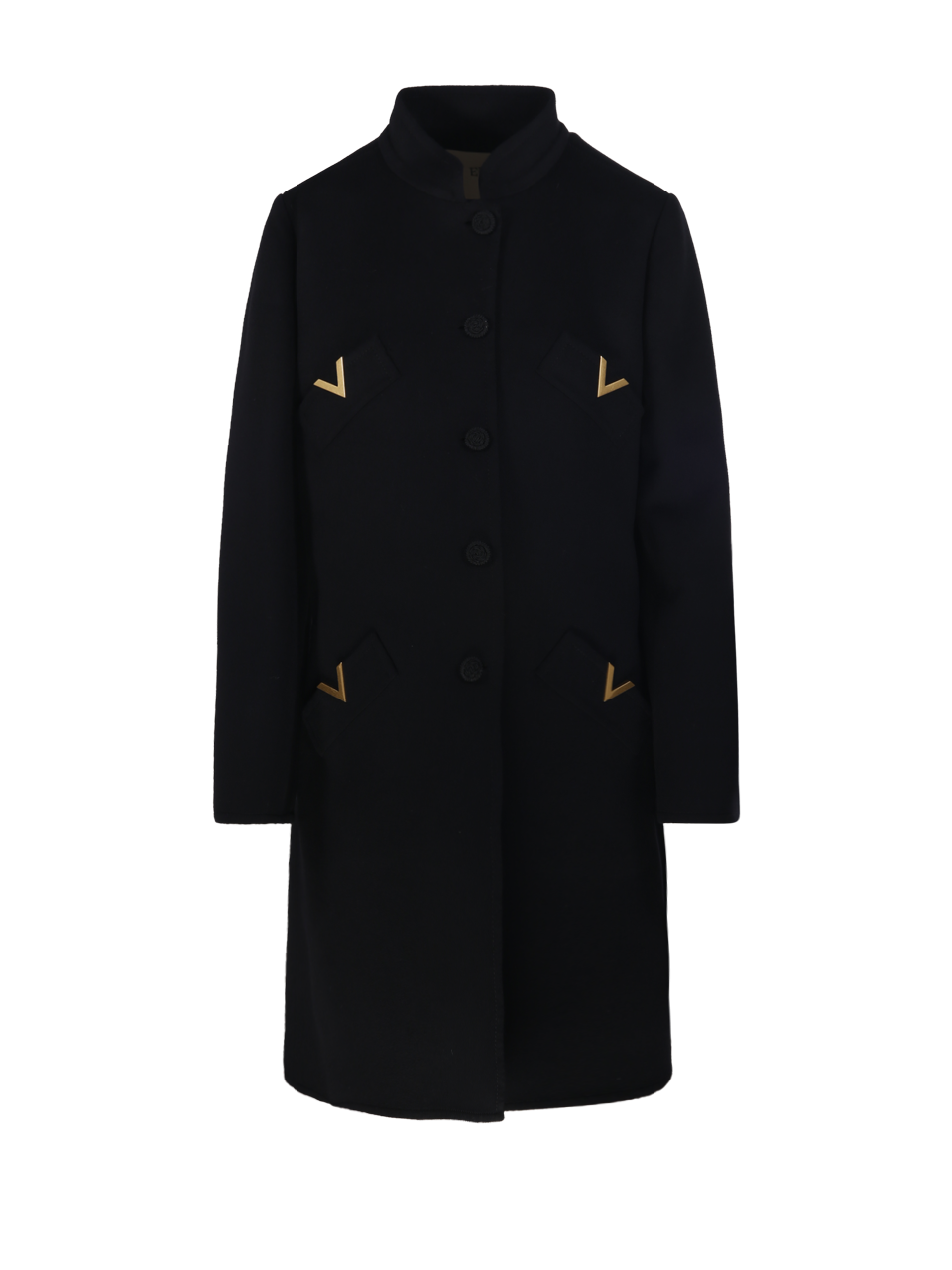 WOMAN VALENTINO BLACK VIRGIN WOOL COAT