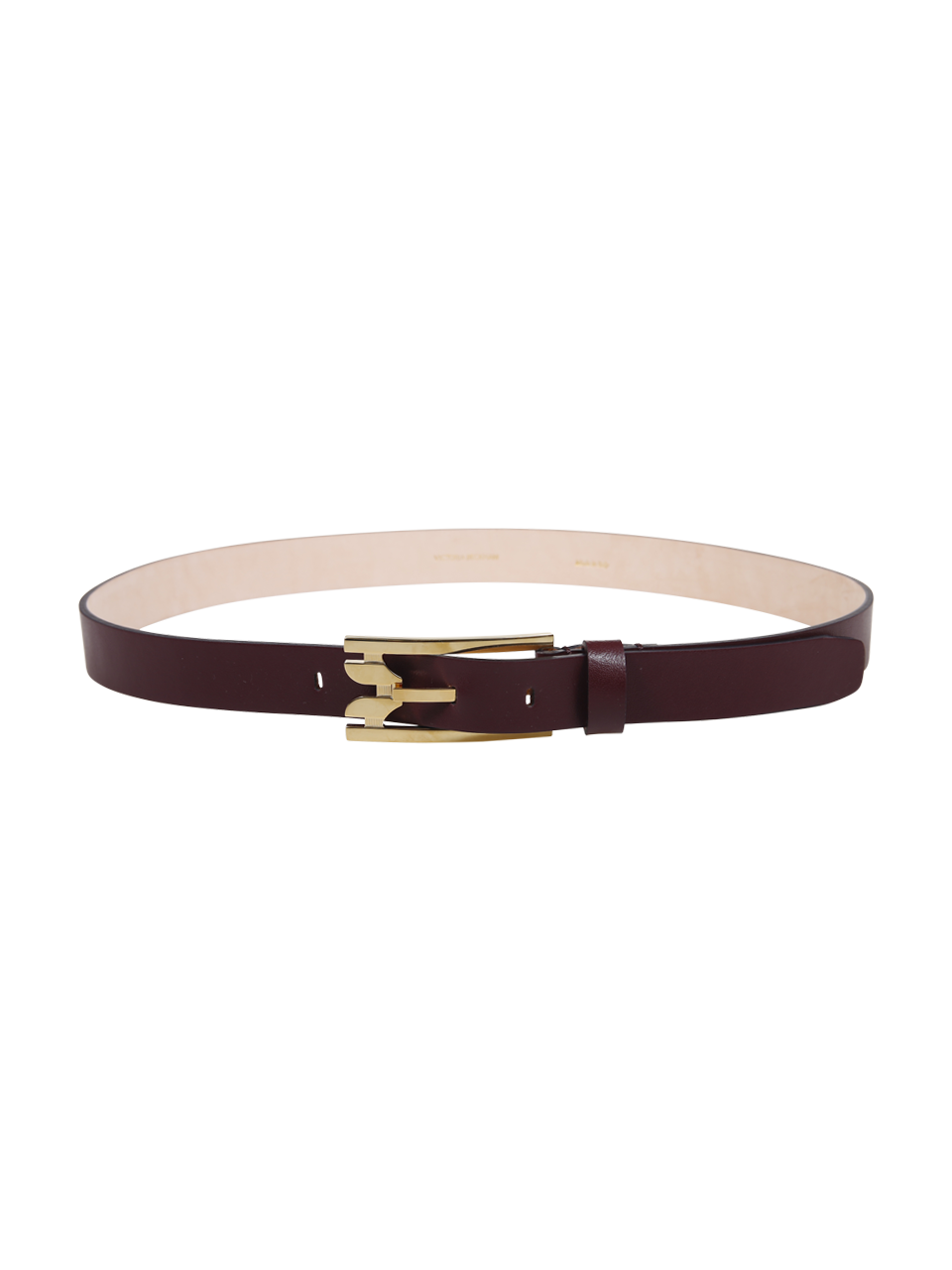 WOMAN VICTORIA BECKHAM BORDEAUX CALF LEATHER REGULAR PIN-BUCKLE BELT