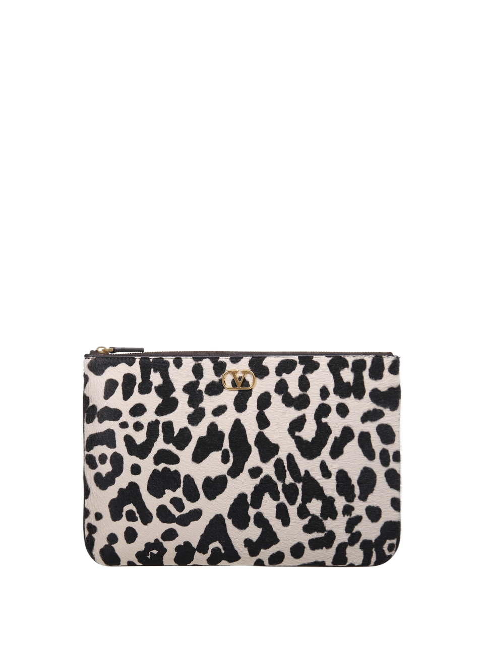 WOMAN VALENTINO GARAVANI NUDE CALF LEATHER VLOGO SIGNATURE MEDIUM FLAT POUCH