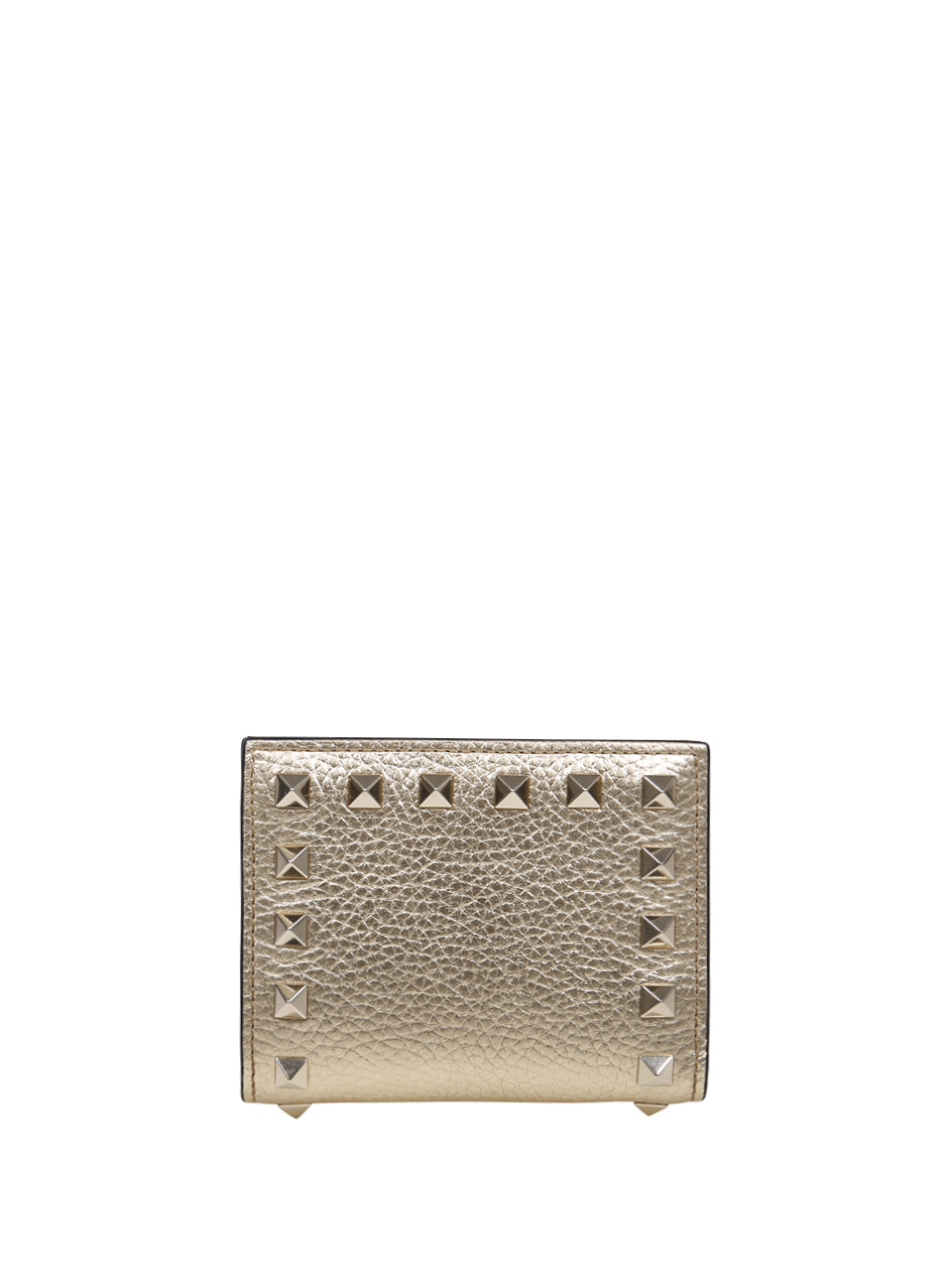DONNA VALENTINO GARAVANI PORTAFOGLIO ROCKSTUD FLAP IN PELLE DI AGNELLO ORO