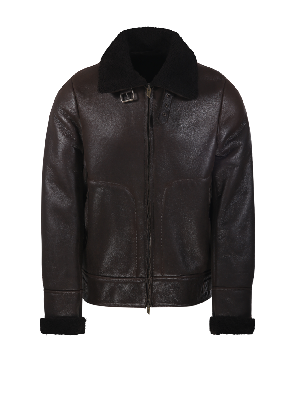 MEN SALVATORE SANTORO BROWN SHEEP LEATHER JACKET