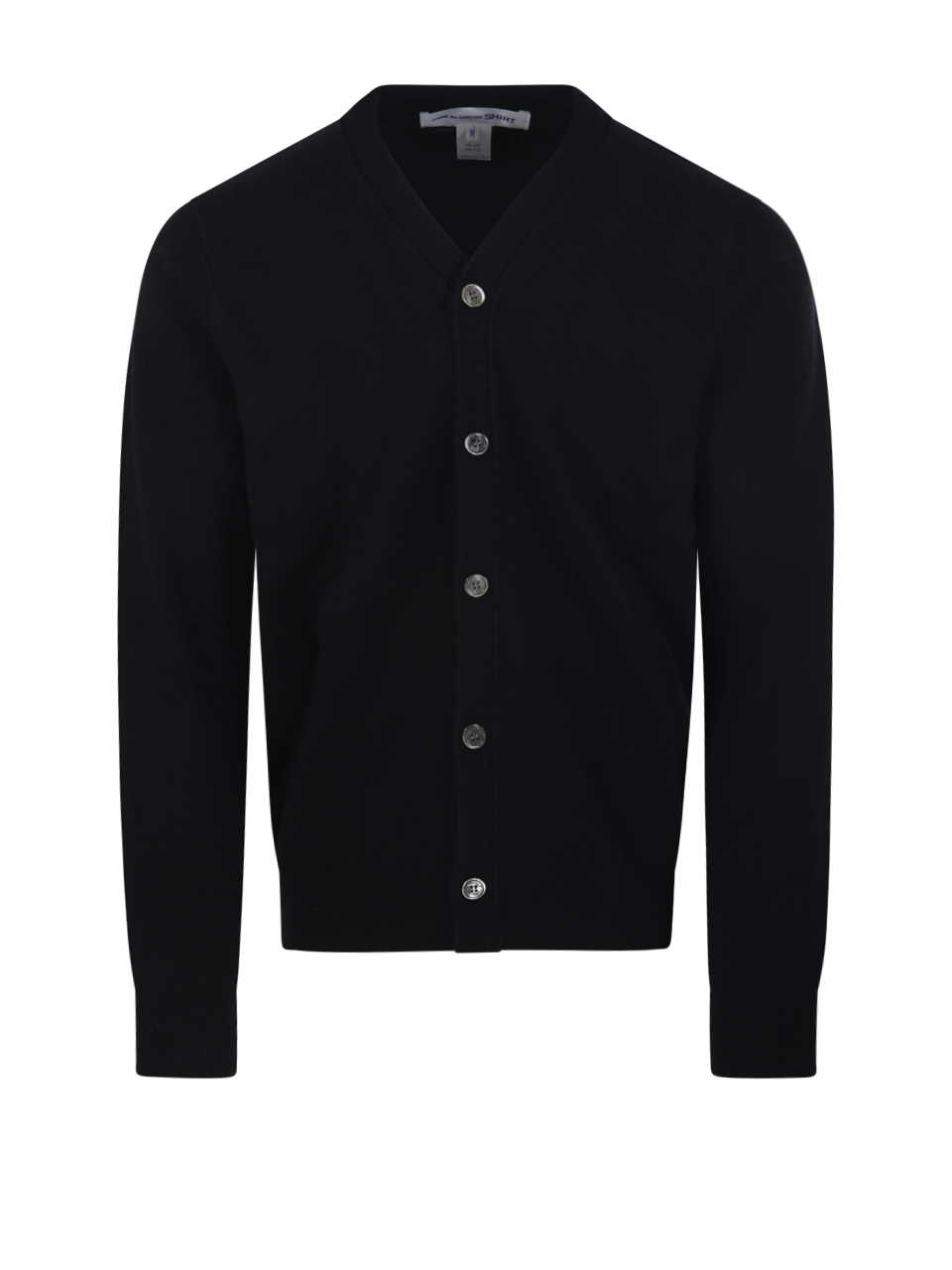 COMME des GARÇONS SHIRT Cardigan Play Comme des Garçons: White Heart Men's Cardigan (Light Grey