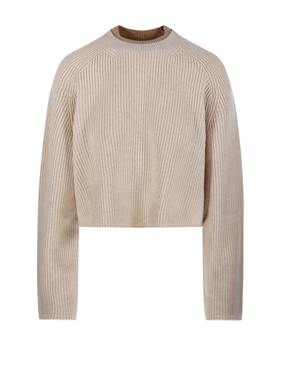 DONNA MAXMARA MAGLIONE FUNALE  DOPPIO COLLO IN LANA NUDE