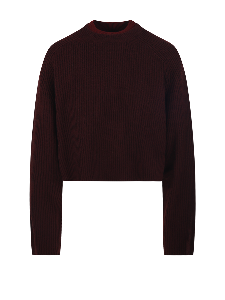 WOMAN MAXMARA BORDEAUX WOOL FUNALE DOUBLE NECK SWEATER