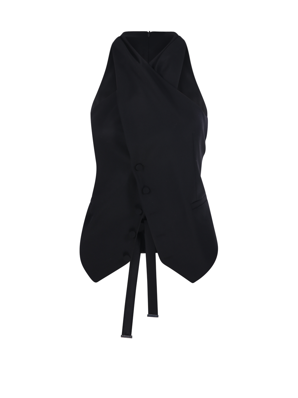WOMAN MAXMARA PIANOFORTE BLACK VIRGIN WOOL SELVA WAIST COAT