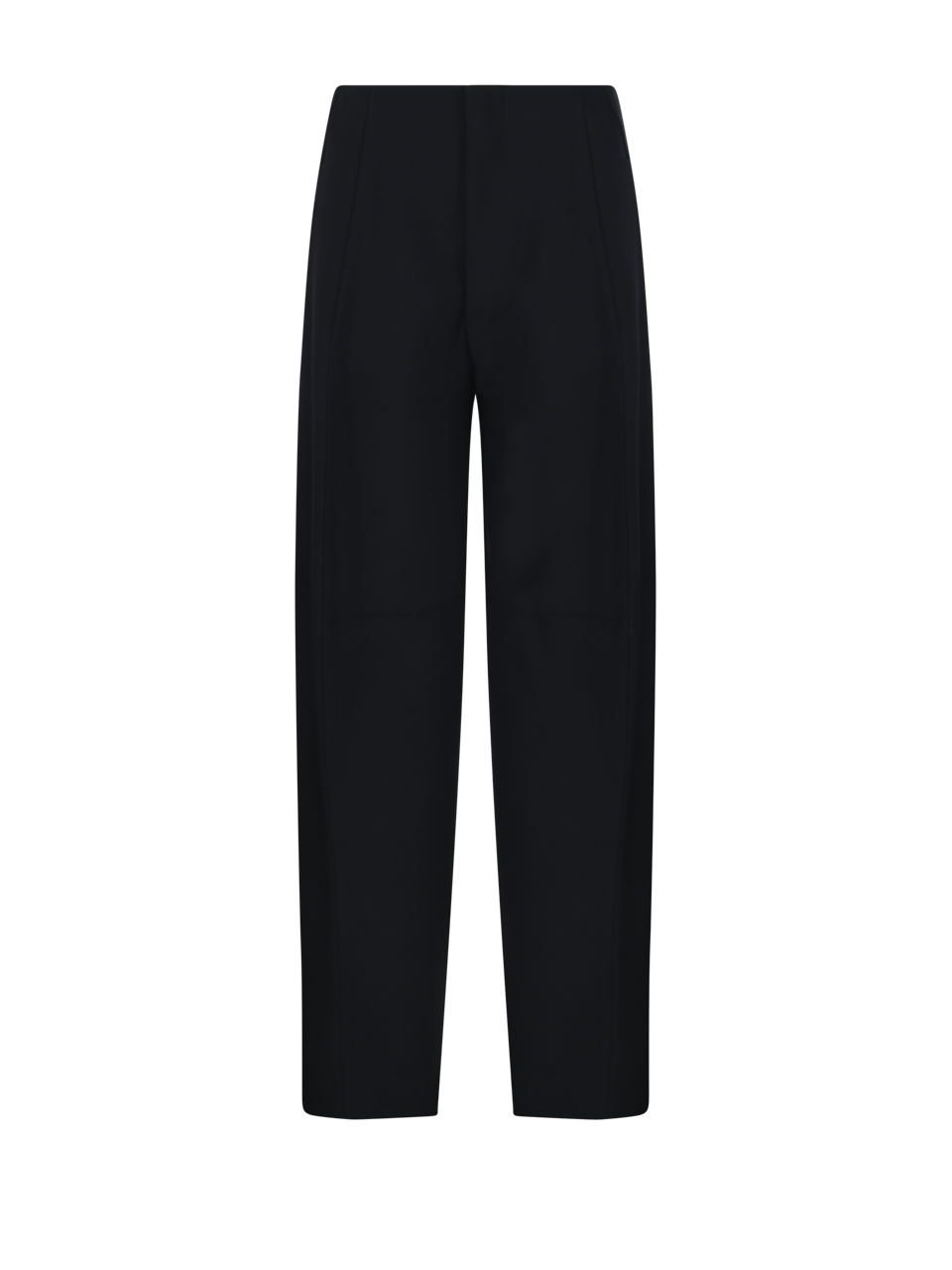 DONNA VICTORIA BECKHAM PANTALONI IN POLIESTERE NERO CON GAMBA SCOLPITA