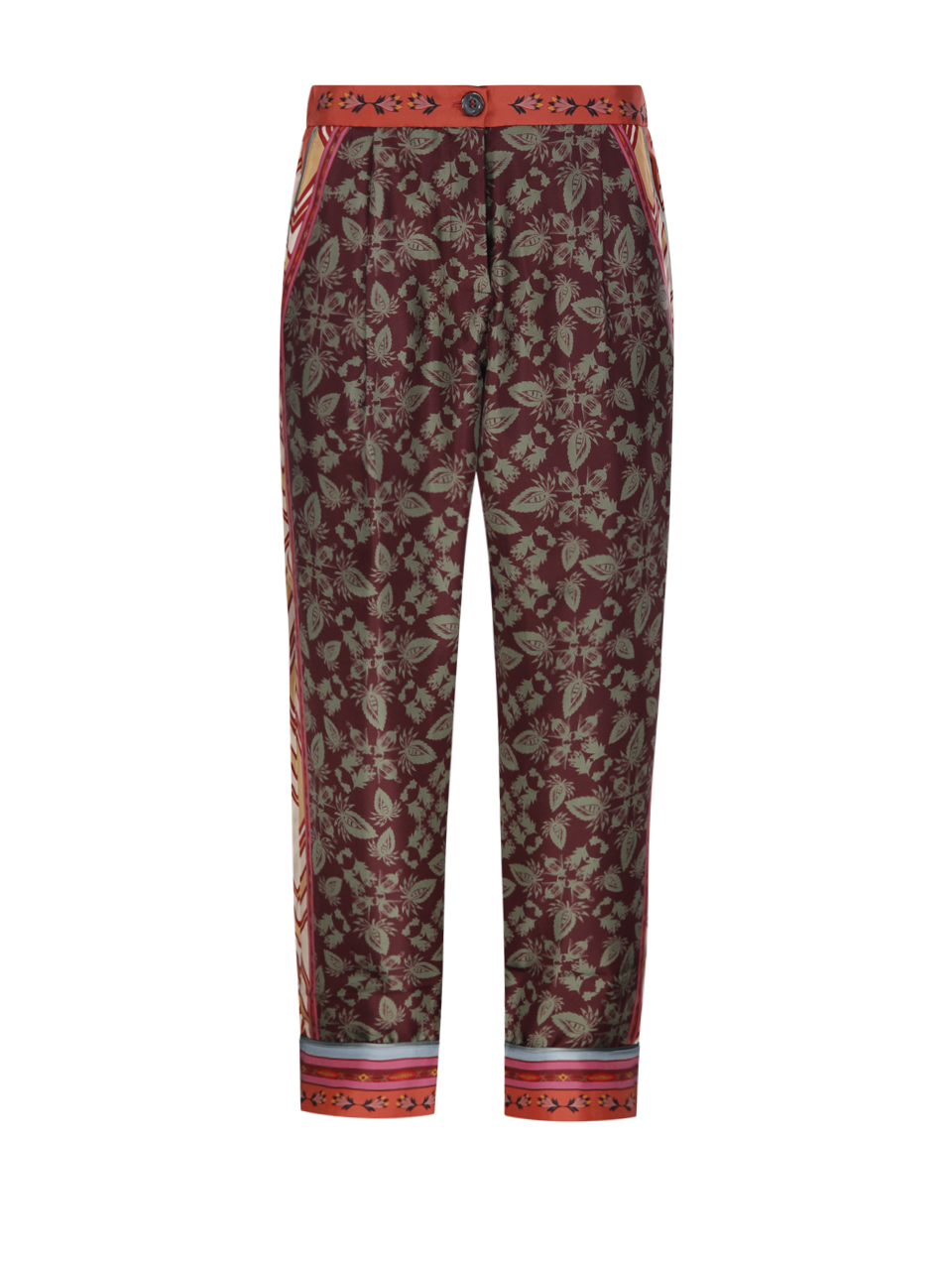WOMAN FRANCO FERRARI MULTICOLOR SILK ALOE TROUSER