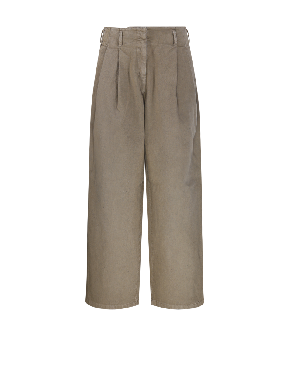 WOMAN GOLDEN GOOSE BEIGE COTTON JOURNEY W`S PANT WIDE LEG