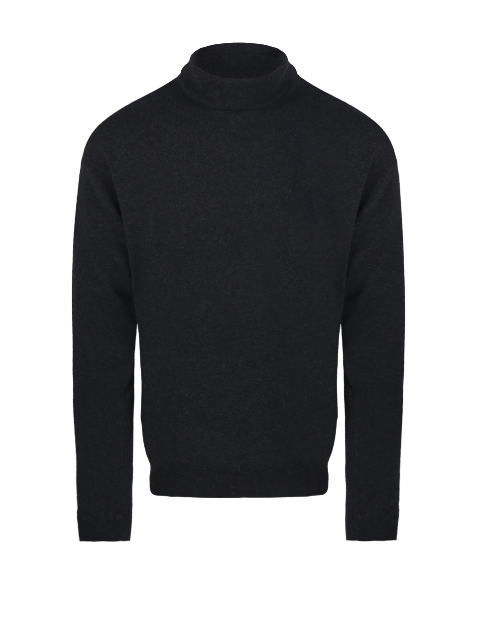 MEN LEMAIRE DARK GREY WOOL HIGH NECK SWEATER