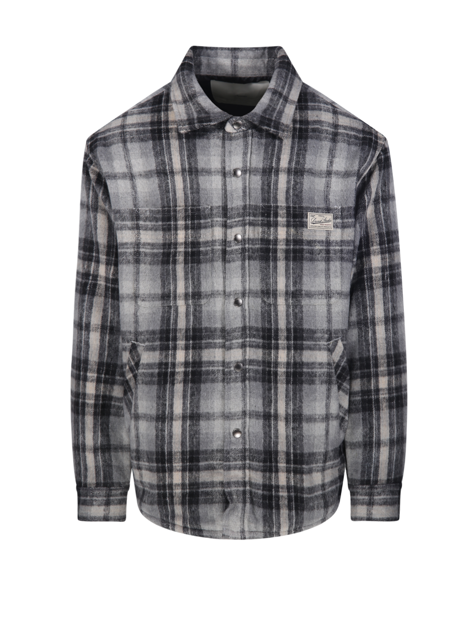 MEN DUNST GREY POLYESTER CHECK SHIRT