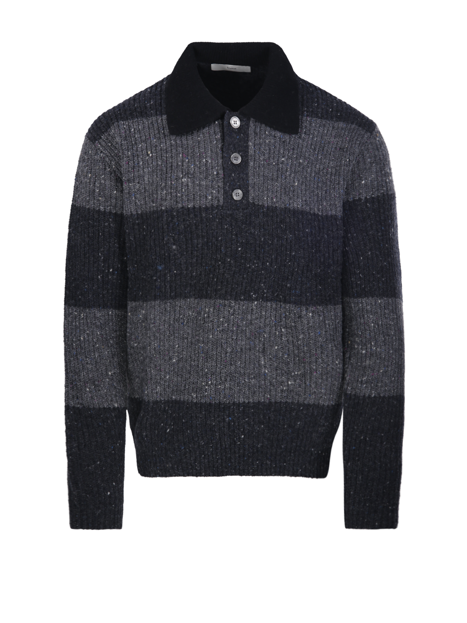 MEN DUNST GREY WOOL CHUNKY RUGBY SWEATER