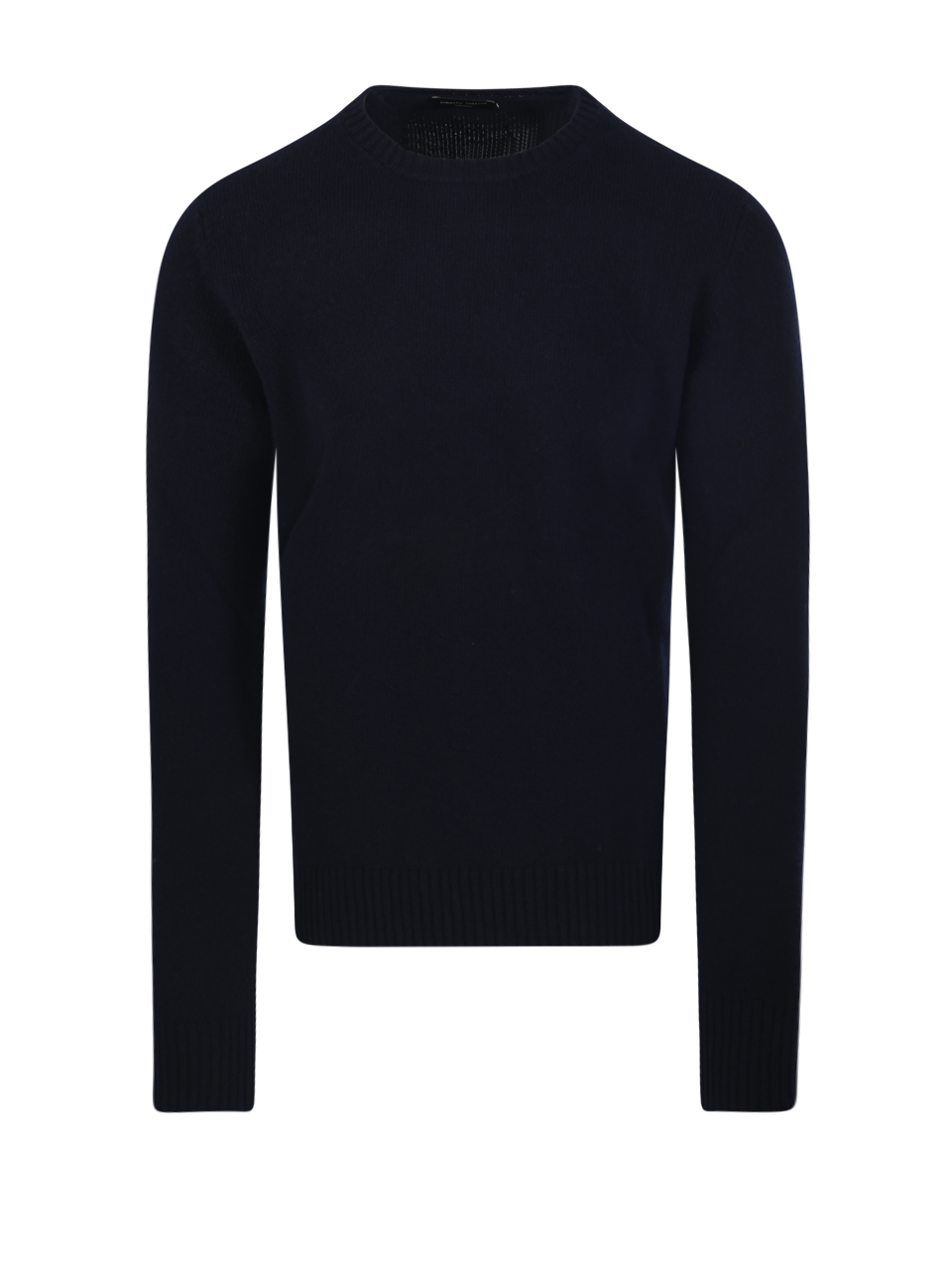 MEN ROBERTO COLLINA BLUE VIRGIN WOOL ROUND NECK SWEATER