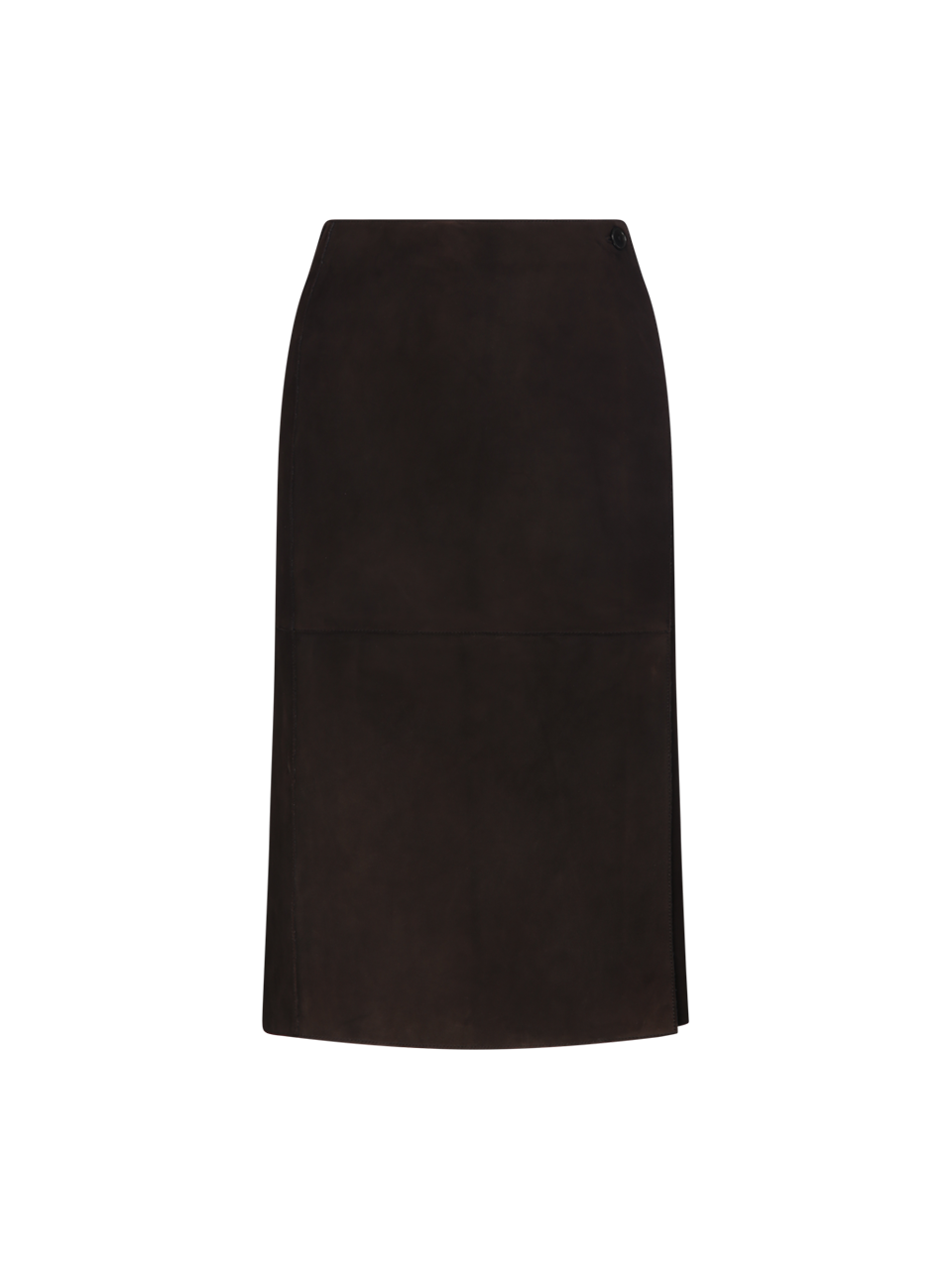 WOMAN PAROSH BROWN GOAT SUEDE SKIRT