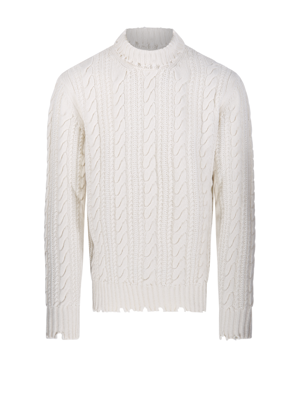 MEN A PAPER KID WHITE MERINO WOOL TURTLENECK SWEATER