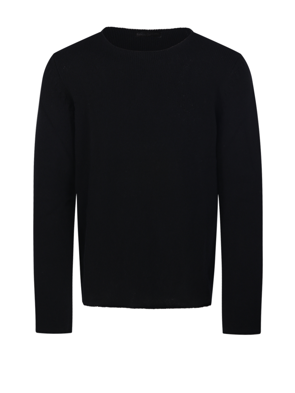 MEN FABRIZIO DEL CARLO BLACK WOOL SWEATER ROUND NECK