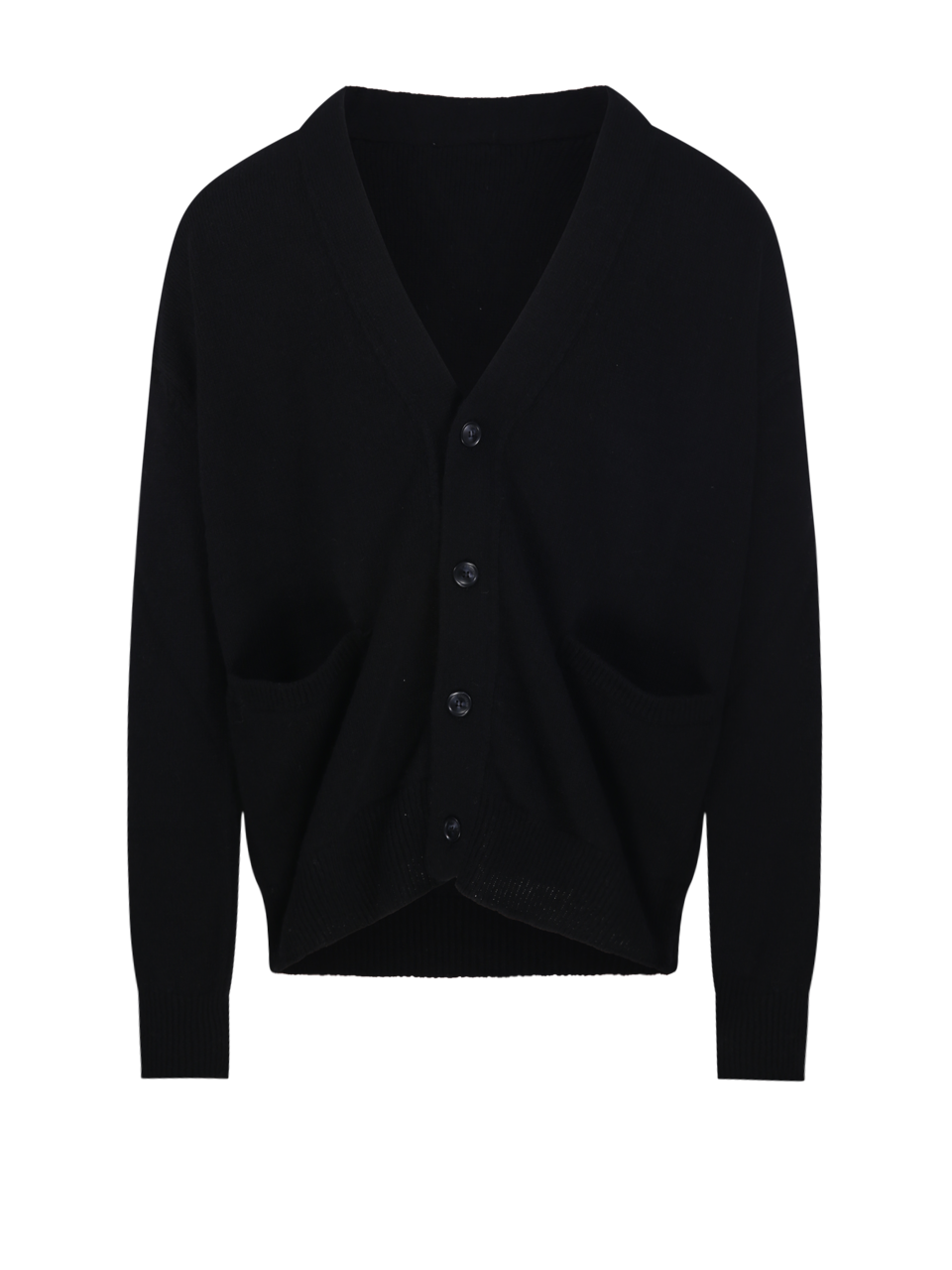 UOMO A PAPER KID CARDIGAN IN LANA MERINO NERO