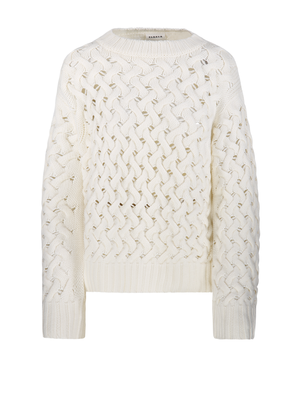 WOMAN PAROSH WHITE WOOL SWEATER
