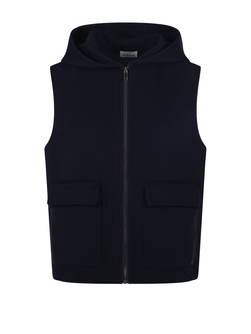 WOMAN PAROSH DARK BLUE WOOL GILET