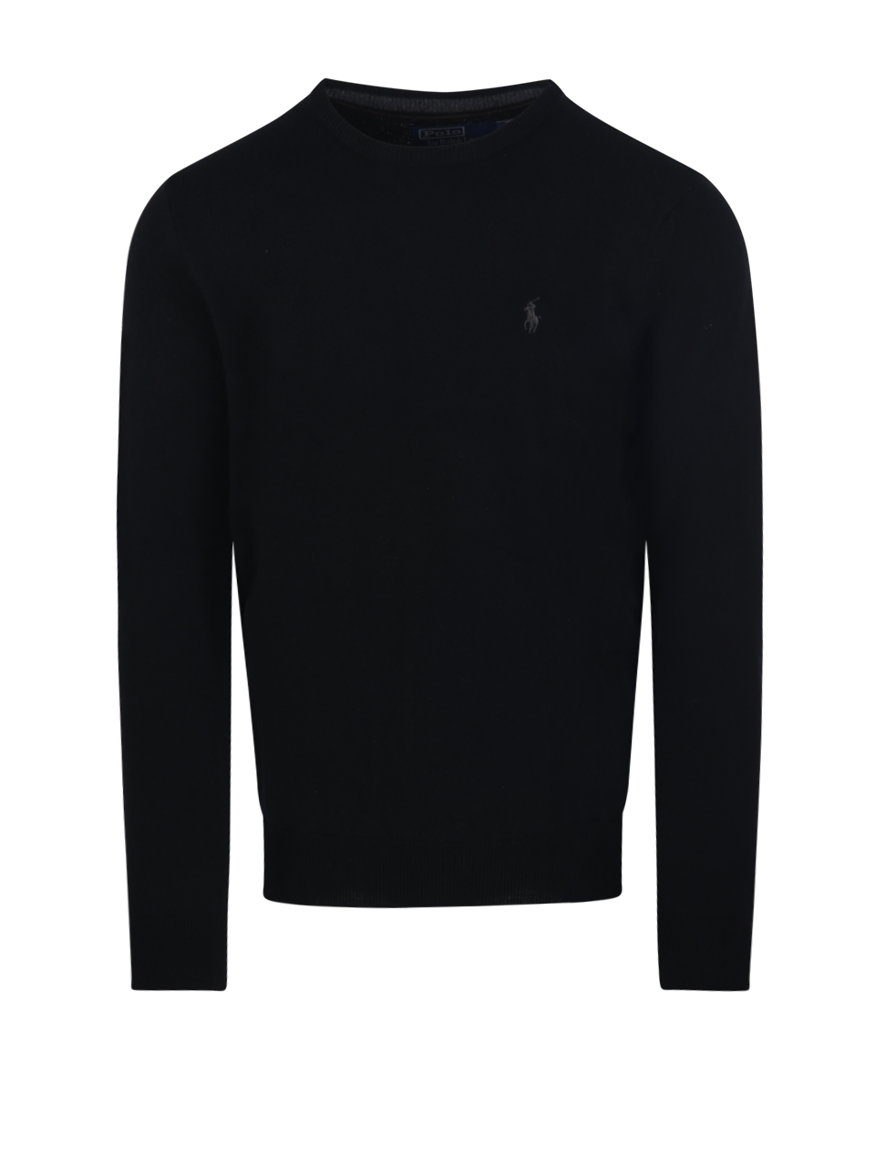 UOMO RALPH LAUREN MAGLIONE GIROCOLLO IN LANA NERA 