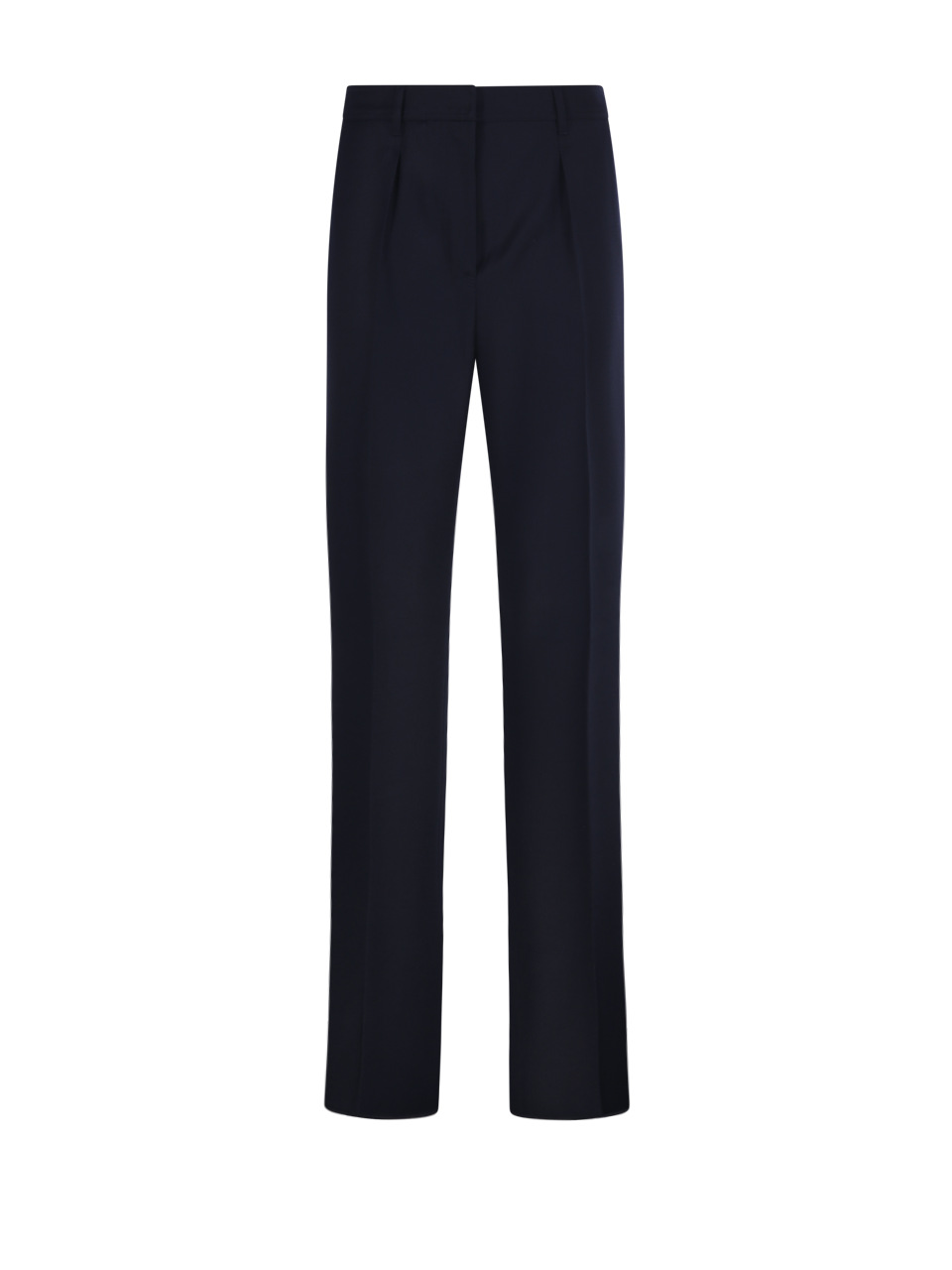 DONNA MAXMARA PANTALONI CANNES IN LANA VERGINE BLU