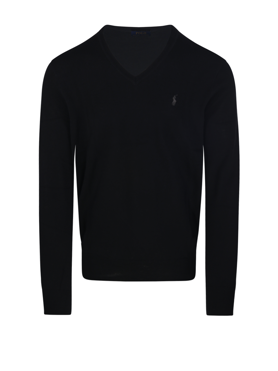 UOMO RALPH LAUREN MAGLIONE GIROCOLLO IN LANA NERA 