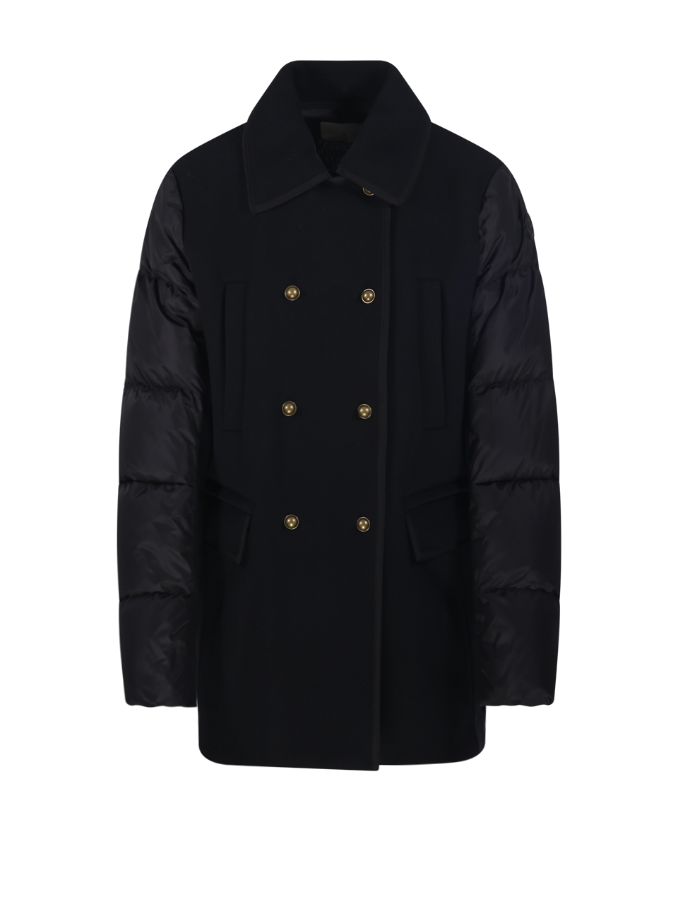 DONNA MONCLER CABAN CHAILLO NERO IN LANA VERGINE 