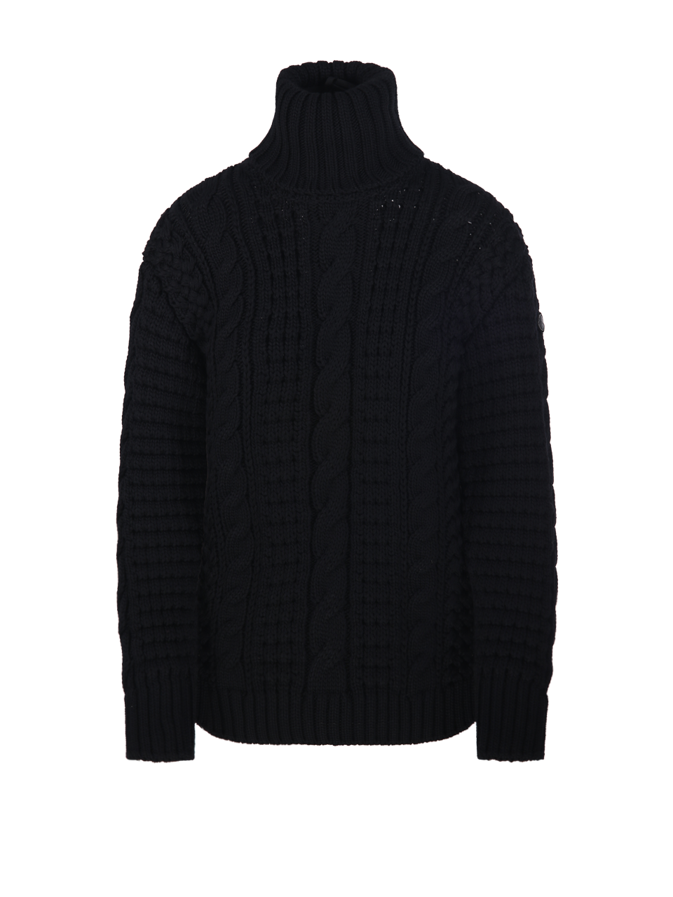 WOMAN MONCLER EDWARD ENNINFUL BLACK VIRGIN WOOL T-NECK SWEATER