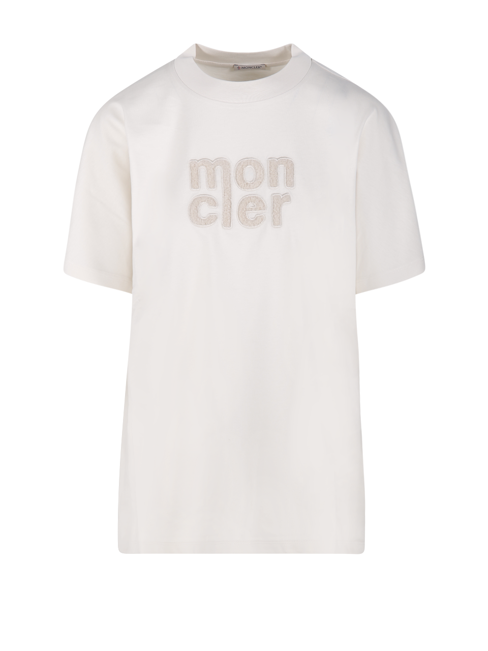WOMAN MONCLER WHITE COTTON SS T-SHIRT