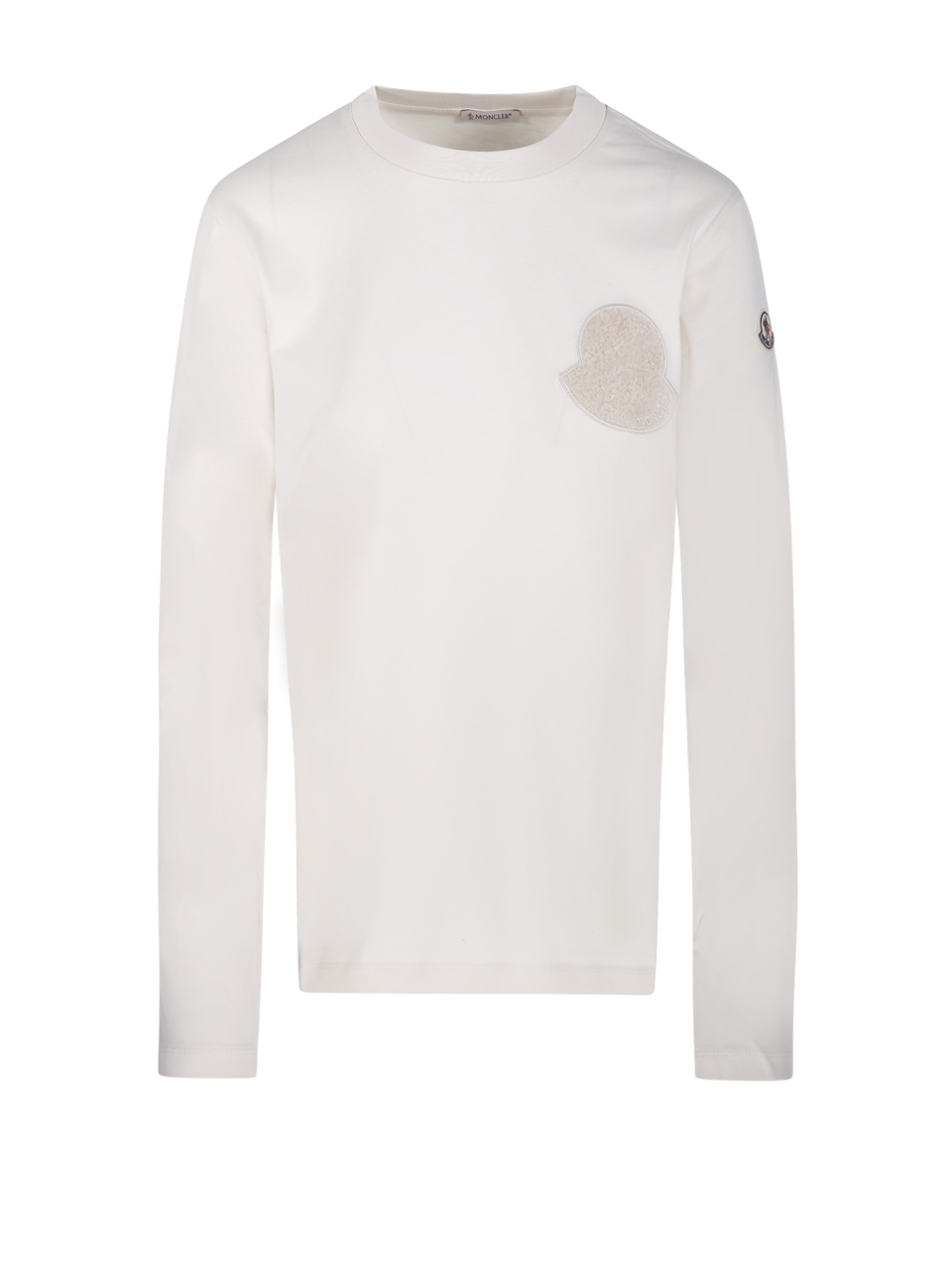 DONNA MONCLER T-SHIRT IN COTONE BIANCO LS